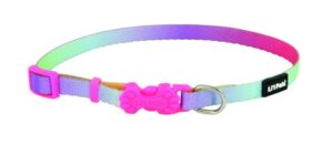 Li'l Pals® Adjustable Patterned Dog Collar, Pastel Rainbow, Petite Small Dog 1pc 3/8" x 8-12"