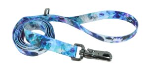 Inspire Fashion Dog Leash, Rainy Day Floral, Medium/Large - 1" x 6' Dog