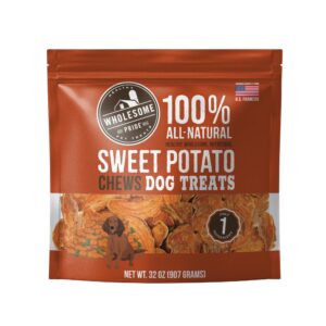 Wholesome Pride Sweet Potato Chews All-Natural USA Dog Treat 32 oz