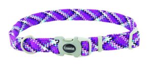 Pro Active Adjustable Woven Reflective Dog Collar, Woven Violet