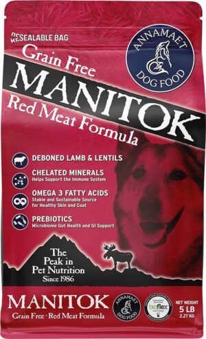 Annamaet D GF MANITOK 5lb GRAIN FREE RED MEAT