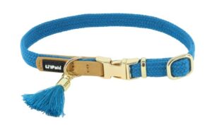 Li'l Pals® Woven Collar with Tassel, Blue, Petite Small Dog 1pc 3/8" x 8-12"