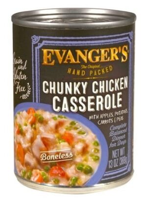 Evangers Chunky Chicken Casserole Dinner Canned Dog Food 12oz