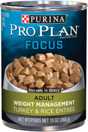 Pro Plan Weight Management Turkey & Rice Morsels in Gravy Dog 13 oz