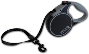 Alcott Kong Terrain Retractable Dog Leash, Large, Black, 16' Long