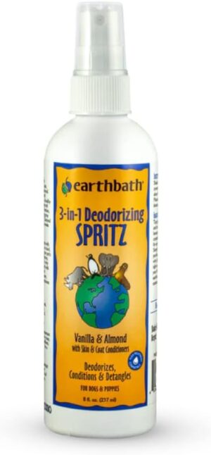 Earthbath 3-in-1 Deodorizing Spritz for Dogs, Vanilla & Almond 8oz