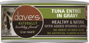 Dave's Pet Food Naturally Healthy Tuna Entree in Gravy Canned Cat Food - 3 oz Cans