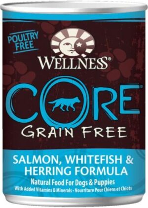 Wellness Core Whitefish Salmon Herring Canned Dog Food 12.5 oz