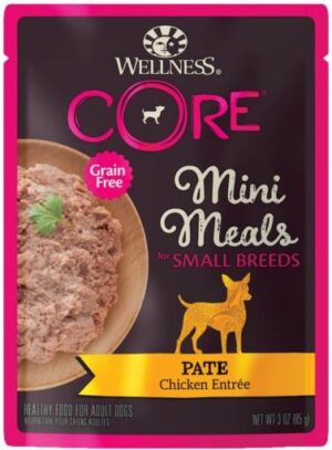 Wellness Core Natural Grain Free Small Breed Mini Meals Pate Chicken  3 oz