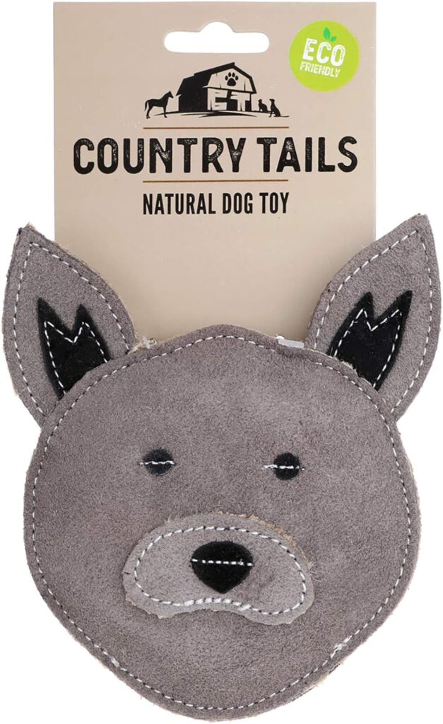 Country Tails Frosty Gray Frenchie Natural Dog Toy