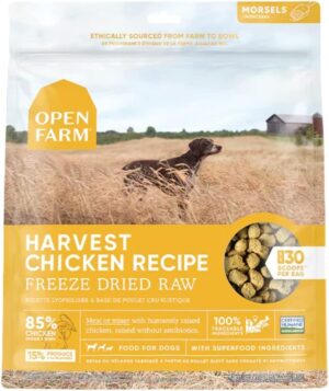 Open Farm Harvest Chicken Freeze-Dried Raw Morsels Dog Food 31.5 oz