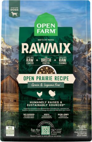 Open Farm RawMix Open Prairie Recipe Grain & Legume Free Dog 3.5 lb