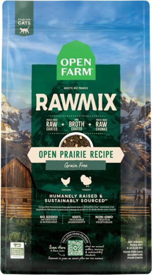 Open Farm RawMix Open Prairie Recipe Grain Free Cat 8 lb