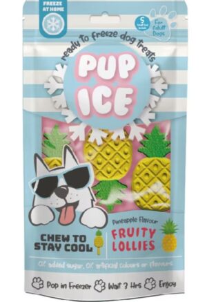 PUP ICE FRUITY LOLLIES PINEAPPLE 3 PK