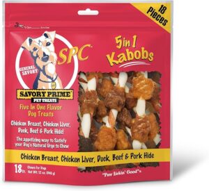 Savory Prime 5-in-1 Kabobs 24 oz. Chicken, Duck and Chicken Liver Dog Chews