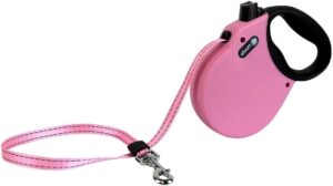 Alcott Adventure Retractable Leash, Pink, 16ft, Up To 65lb Medium