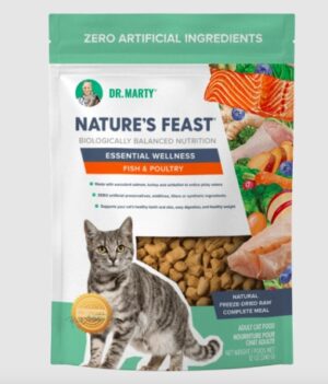 Dr. Marty's Nature's Feast Essential Wellness Beef Salmon Poultry Cat 5.5 oz