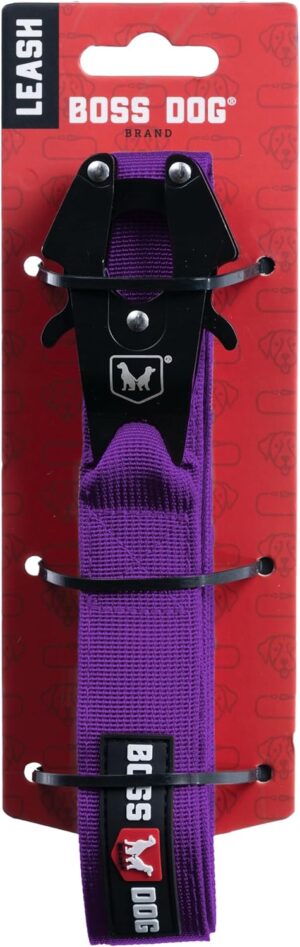 Boss Dog Tactical Leash (Purple, 4 Foot, 1.25" Wide)