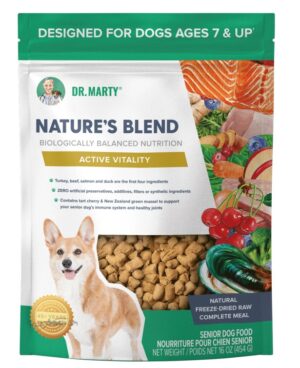 DR. MARTY NATURE'S BLEND ACTIVE VITALITY FREEZE-DRIED SENIOR DOG FOOD 48 OZ