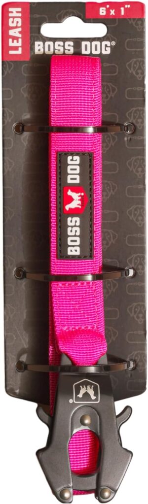 Boss Dog Tactical Leash (Hot Pink, 6 Foot, 1" Wide)