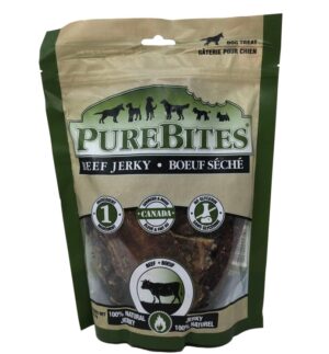 PureBites Beef Jerky Mid Size Dog Treats 7.5 oz