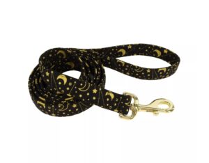 Accent Metallic Dog Leash Bright Black Galaxy