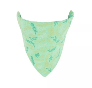 Accent Metallic Over theGraceful Green Leaves Bandana