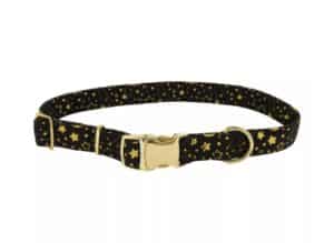 Accent Metallic Adjustable Dog Collar Bright Black Galaxy