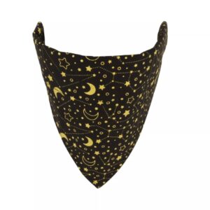 Accent Metallic Bandana Bright Black Galaxy