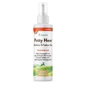 NaturVet Potty Here Training Aid Spray Indoor & Outdoor Use -- 8 fl oz