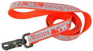 Water And Woods Reflective Dog Leash Orange Dog 1inx6ft