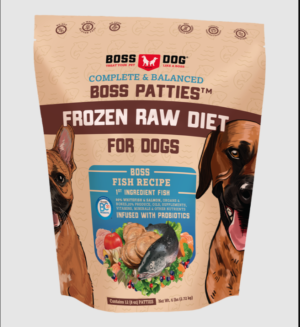 BOSS DOG FROZEN RAW DOG FOOD | FISH PATTIES 6 LB