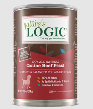 NATURE'S LOGIC CANNED DOG FOOD BEEF 13.2 OZ