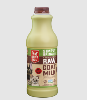 BOSS DOG BRAND | FROZEN RAW GOAT MILK SIMPLY SPINACH 32 OZ