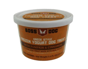 BOSS DOG BRAND GREEK STYLE FROZEN YOGURT | PUMPKIN & CINNAMON 4 CUPS 14 OZ