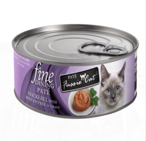 FUSSIE CAT FINE DINING CANS | MACKEREL WITH BEEF PATE 2.82 OZ