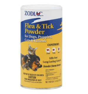 Zodiac Flea & Tick Powder For Dogs & Cats, Dog Flea, 6oz