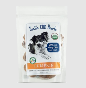 CBD Hearts Dog Chews Full Spectrum 4 Mg 20ct – Pumpkin | Suzie’s