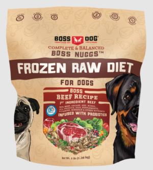 BOSS DOG FROZEN RAW DOG FOOD | BEEF NUGGETS 3 LB