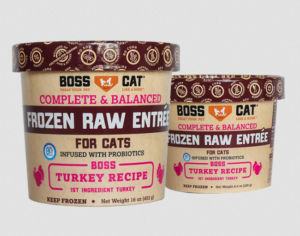 BOSS DOG FROZEN RAW CAT FOOD | TURKEY RECIPE 16 OZ