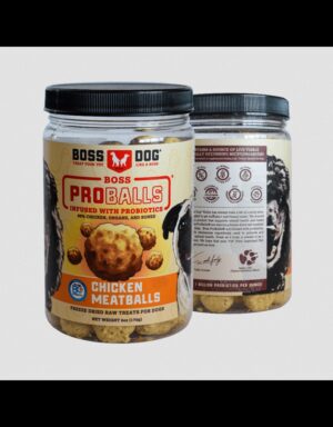 BOSS DOG PRO BALL DOG TREATS | CHICKEN 3 OZ