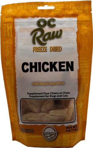 OC Raw Freeze Dried Chicken Nuggets Dog Treat 4oz