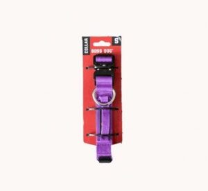 Boss Dog Tactical Adjustable Dog Collar PURPLE SMALL