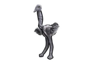 STEEL DOG BOTTLE BIRD OSTRICH PLUSH DOG TOY