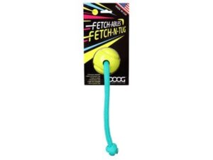 DOOG Fetchable Ball and Rope Yellow