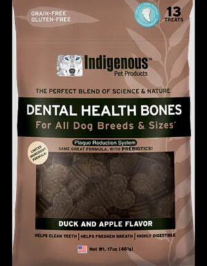 INDIGENOUS PET PRODUCTS DENTAL BONES | DUCK & APPLE FLAVOR 17 OZ