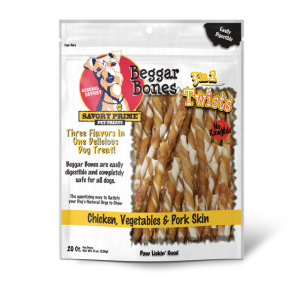 Beggar Bone 3in1 Twists Dog TreatChicken