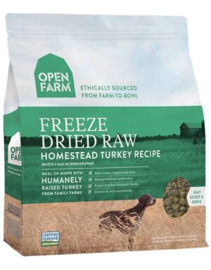 Open Farm Certified Humane Freeze Dried Raw Turkey Recipe for Dogs 22 oz