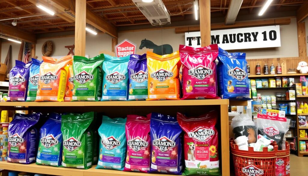 Diamond dog food options at Tractor Supply