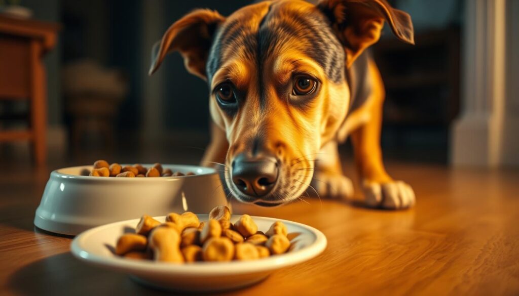 dog not eating food but eating treats